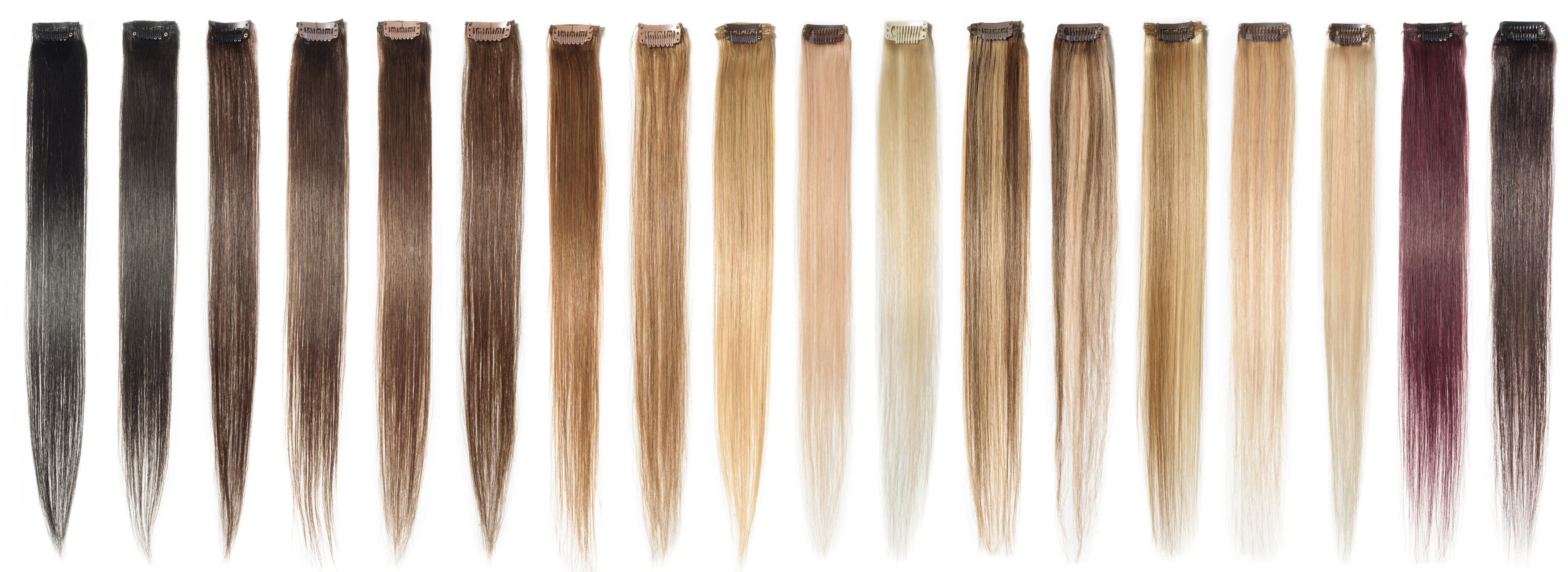 multiple colors of clip in human hair extensions